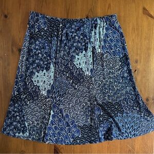 Peacock Feather Patterned Skirt size 1X